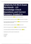 Relativity 9&period;5 RCA Exam Workbook - 4&period;5 Knowledge Check Questions and Correct Answers Graded A&plus;