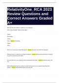 RelativityOne&lowbar;RCA 2023 Review Questions and Correct Answers Graded A&plus;