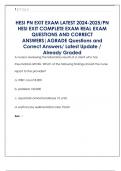  HESI Questions and Correct Answers&sol; Latest Update &sol; Already Graded