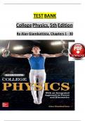 Test Bank For College Physics&comma; 5th Edition By Alan Giambattista &vert;All Chapters &lpar;1 - 30&rpar; &vert;Latest Version 2025 