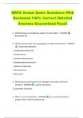 REHS Actual Exam Questions With  Reviewed 100&percnt; Correct Detailed  Answers Guaranteed Pass&excl;&excl;