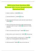REHS Actual Exam Questions With  Reviewed 100&percnt; Correct Detailed Answers   Guaranteed Pass&excl;&excl; 