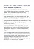 COLIBRI NJ REAL ESTATE EXAM 2024 AND PRACTICE EXAM QUESTIONS AND ANSWERS