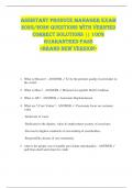 Assistant Produce Manager Exam  2025&sol;2026 QUESTIONS WITH VERIFIED  CORRECT SOLUTIONS &vert;&vert; 100&percnt;  GUARANTEED PASS  <BRAND NEW VERSION> 