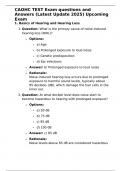 CAOHC TEST Exam questions and Answers &lpar;Latest Update 2025&rpar; Upcoming Exam&period;