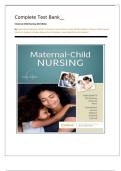 Complete Test Bank&lowbar;&lowbar; Maternal-Child Nursing 6th Edition By Emily Slone Mckinney Msn Rn C &lpar;Author&rpar;&comma; Susan Rowen James Phd Rn &lpar;Author&rpar;&comma; Sharon Smith Murray Msn Rn C &lpar;Author&rpar;&comma; Kristine Nelson Rn Mn &lpar;Author&rpar;&comma; Jean Ashwill Msn Rn &lpar;Author&rpar; 