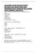 AAAI&sol;ISMA EXAM REVIEW SHEET REVISED 2025 QUESTIONS AND ANSWERS WITH VERIFIED SOLUTIONS 100&percnt; CORRECT RATED A&plus;
