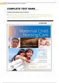 COMPLETE TEST BANK&lowbar;&lowbar;&lowbar; MATERNAL CHILD NURSING CARE&comma; 7TH EDITION BY SHANNON E&period; PERRY&comma; RN&comma; PHD&comma; FAAN&comma; MARILYN J&period; HOCKENBERRY&comma; PHD&comma; RN&comma; PPCNP-BC&comma; FAAN&comma; KITTY CASHION&comma; RN&comma; BC&comma; MSN&comma; KATHRYN RHODES ALDEN&comma; EDD&comma; MSN&comma; RN&comma; IBCLC&comma; ELLEN OLSHANSKY&comma; PHD&comma; RN&comma; WHNP-E&comma; FA