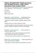 MEDCA PHLEBOTOMY EXAM Questions and Verified Answers&comma; 100- Score Guarantee Pass &lpar;Latest 2025&rpar;&period;
