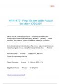 HAN 477- Final Exam With Actual Solution &lpar;2025&rpar;&excl;&excl;