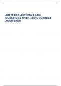 ABFM KSA ASTHMA EXAM QUESTIONS WITH 100&percnt; CORRECT ANSWERS&excl;&excl;