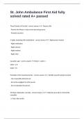 St&period; John Ambulance First Aid fully solved rated A&plus; passed