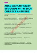 ANCC AGPCNP Study Set GUIDE WITH 100&percnt; CORRECT ANSWERS&period;
