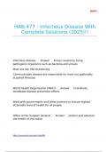 HAN 477 - Infectious Disease With Complete Solutions &lpar;2025&rpar;&excl;&excl;