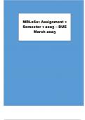 MRL2601 Assignment 1 &lpar;COMPLETE ANSWERS&rpar; Semester 1 2025 - DUE March 2025