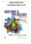 Test Bank - Anatomy and Physiology 11th Edition &lpar;Patton &rpar; Chapter 1-48&comma; Complete Questions and Answers &lpar;A&plus;&rpar;latest guide