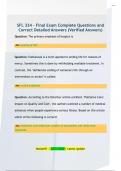 SFL 334 - Final Exam Complete Questions and  Correct Detailed Answers &lpar;Verified Answers&rpar; 