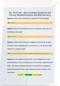 SFL 334 Exam Complete Questions and Correct Detailed Answers &lpar;Verified Answers&rpar;