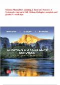 Solution Manual for Auditing & Assurance Services A Systematic Approach 12th Edition&period;pdf