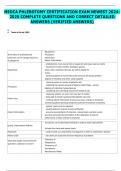 MEDCA PHLEBOTOMY CERTIFICATION EXAM NEWEST 2024 2025 COMPLETE QUESTIONS AND CORRECT DETAILED  ANSWERS &lpar;VERIFIED ANSWERS&rpar; 