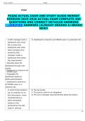 PCSAE ACTUAL EXAM AND STUDY GUIDE NEWEST  VERSION 2025-2026 ACTUAL EXAM COMPLETE 400  QUESTIONS AND CORRECT DETAILED ANSWERS  VERIFIED ANSWERS |ALREA