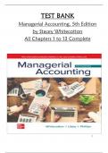 TEST BANK for Managerial Accounting&comma; 5th Edition  by Stacey Whitecotton  All Chapters 1 to 13 Complete Downloadable  pdf