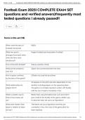 Football Exam 2025&vert; COMPLETE EXAM SET &lpar;questions and verified answers&rpar;frequently most tested questions &vert; already passed&excl;&excl;