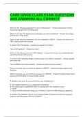 CARE GIVER CLASS EXAM QUESTIONS AND ANSWERS ALL CORRECT 