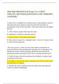 2025-2026 HESI RN Exit Exam V1 LATEST UPDATE &vert; REVISED QUESTIONS AND VERIFIED ANSWERS