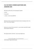 CLA 210 EXAM 2 HEINEN QUESTIONS AND ANSWERS 2025