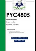 PYC4805 Assignment 2 (QUALITY ANSWERS) 2025