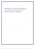 Exam &lpar;elaborations&rpar; Pediatric Nursing &lpar;Wong's Essentials&rpar;&colon; Chapter 1