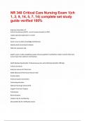 NR 340 Critical Care Nursing Exam 1&lpar;ch 1&comma; 2&comma; 9&comma; 14&comma; 5&comma; 7&comma; 14&rpar; complete set study guide verified 100&percnt;