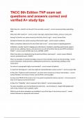 TNCC 9th Edition TNP exam set questions and answers correct and verified A&plus; study tips&period;pdf