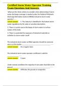 Certified Storm Water Operator Training Exam Questions And Answers&period;docx