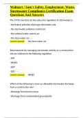 Walmart Sam-s Safety&comma; Employment&comma; Waste&comma; Stormwater Compliance Certification Exam Questions And Answers&period;docx
