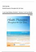 TEST BANK FOR Health Promotion Throughout the Life Span 8th Edition 