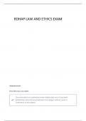 LAW AND ETHICS EXAM PREP &lpar;RDA EXAM&rpar; &vert; 100&percnt; CORRECT&vert; GRADE A 