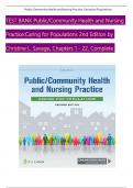Public &sol; Community Health and Nursing Practice&colon; Caring for Populations&comma; 2nd Edition TEST BANK by Christine L&period; Savage&comma; Verified Chapters 1 - 22&comma; Complete Newest Version