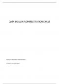 INSULIN ADMINISTRATION QMA INDIANA QUESTIONS WITH ANSWERS&excl;&excl; 100&percnt; CORRECT 