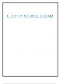 Exam &lpar;elaborations&rpar; BIOD 171 MODULE 3