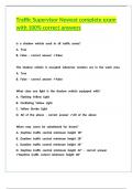 Traffic Supervisor Newest complete exam with 100&percnt; correct answers