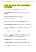 MATH 240 BUNDLE EXAMS WITH COMPLETE SOLUTIONS