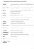 Female Reproductive System Questions and Answers&sol; A grade