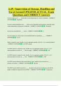 A-49 &sol; Supervision of Storage&comma; Handling and  Use of Aerosol UPDATED ACTUAL  Exam  Questions and CORRECT Answers 