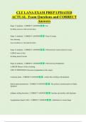 CLT LANA EXAM PREP UPDATED  ACTUAL  Exam Questions and CORRECT  Answers