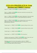 CLT LANA   Bundled Exam Questions WITH  CORRECT Answers
