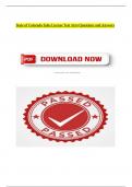 State of Colorado Sales License Test 2025 Questions and Answers