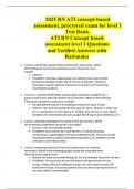 2025 RN ATI concept-based assessment&comma; proctored exam for level 1  Test Bank&period;  ATI RN Concept based assessment level 1 Questions and Verified Answers with Rationales 