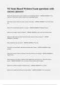 NJ State Board Written Exam questions with correct answers